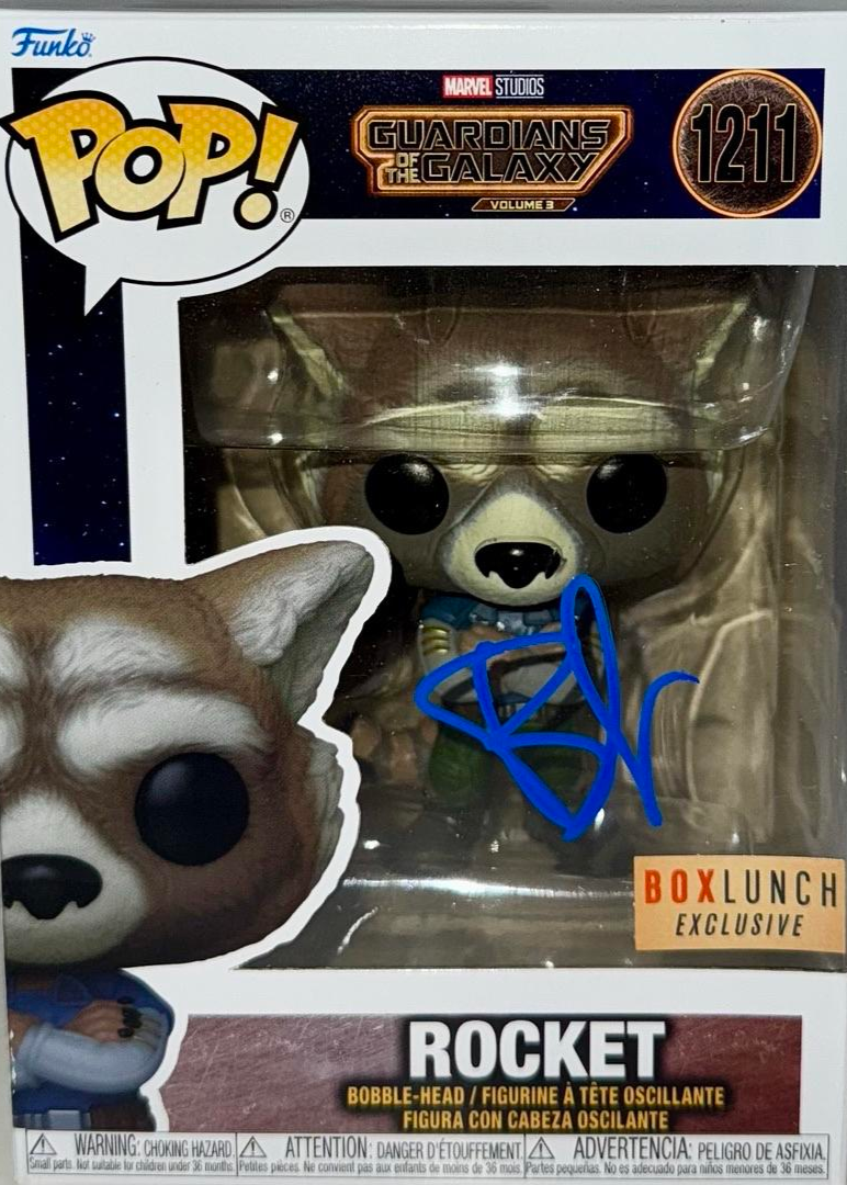 Bradley Cooper Signed Funko Pop #1211 "Rocket Raccoon" GOTG - Beckett COA #02